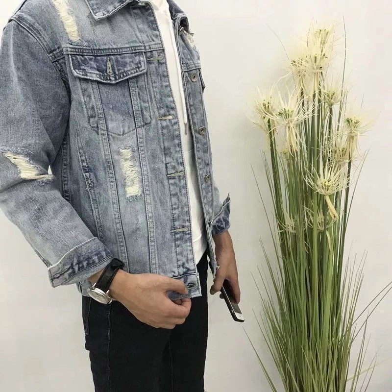 áO Khoác Jean Nam phong cách ÁO Bò Nam Jeans Đen và xám | BigBuy360 - bigbuy360.vn