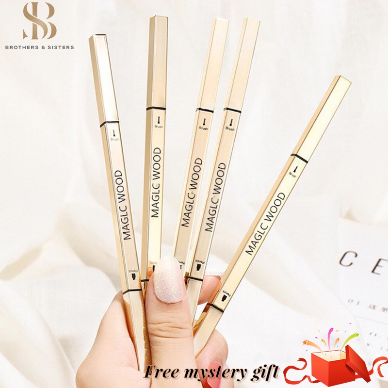 [Hàng mới về] Chì kẻ mày 2 trong 1 xoay tự động/ có thể tái sử dụng/ chống thấm nước/ màu nâu và đen | BigBuy360 - bigbuy360.vn