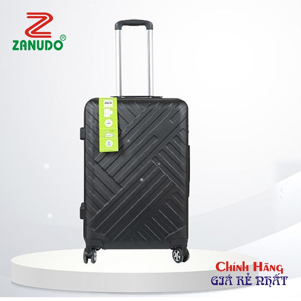 Vali du lịch nhựa kéo, xách tay. Vali nhựa Hùng Phát size 24inch, vân chéo chống va đập trầy xước, chống trộm