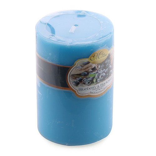 Nến thơm trụ tròn D7H10 Miss Candle FTRAMART MIC0260 (Xanh biển, hương quả việt quất)