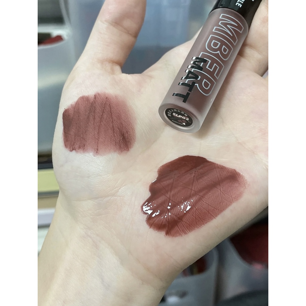 Leemember son 2 đầu slp02 Son Kem Lì Hai Đầu Hiệu Ứng Gương Dưỡng Ẩm Mềm Mịn Trang Điểm Mùa Đông Hiệu