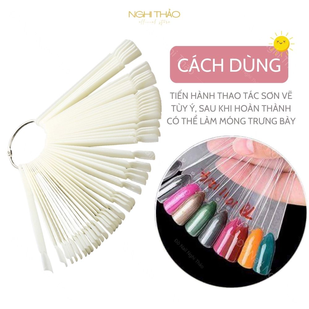 Móng que tập sơn NGHI THẢO phụ kiện nail