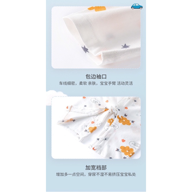 Bộ Đồ Liền Thân Cúc Giữa Cho Bé Trai Bé Gái Sơ Sinh 𝟐𝟔𝐁𝐃𝐃𝐔
