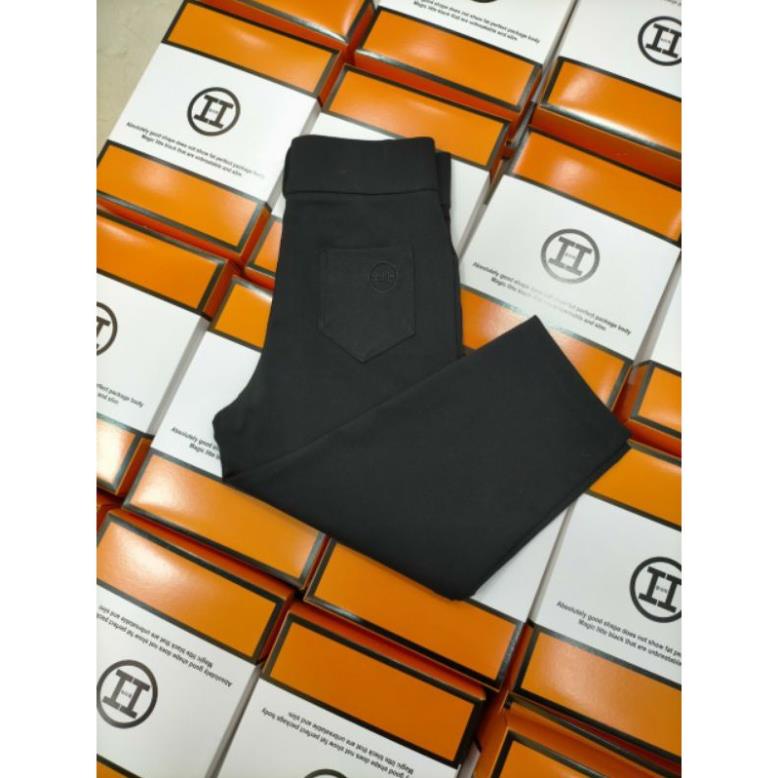 Quần Legging Lửng- Legging Ngố Cạp Cao 2 Khuy Khóa Hôp H Siêu Hot - Cera Store
