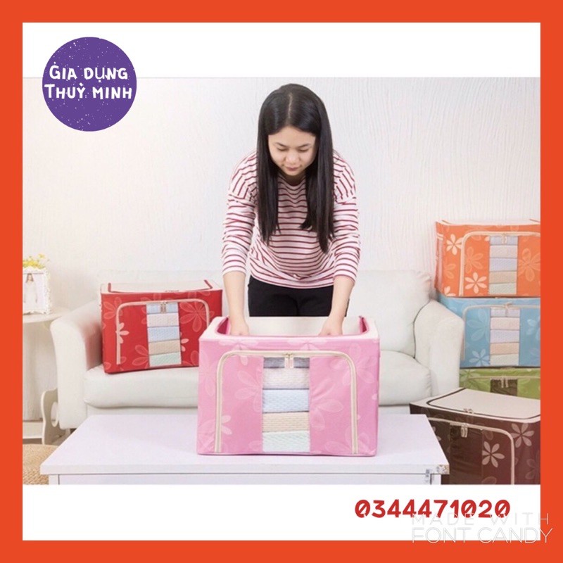 Túi Đựng Chăn Màn, Quần Áo Khung Sắt 40x50cm ( có quà tặng )