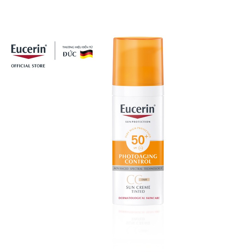 Kem chống nắng làm đều màu da Eucerin Sun Cream Tinted CC Fair Cream SPF50+ 50ml 69776