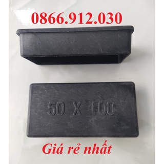 10 chiếc KT: 50x100 bịt trong chân bàn ghế, nút nhựa chống xước, hộp sắt, thép, inox
