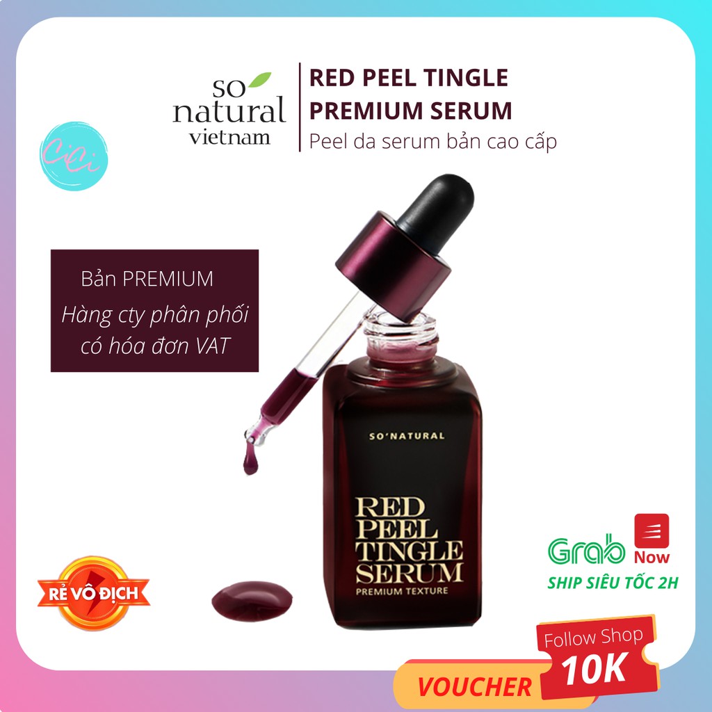 [Bản cao cấp Premium] Serum peel da sinh học Red Peel Tingle Premium 20ML,  So Natural Chính Hãng Hàn Quốc