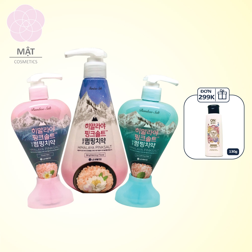 Kem Đánh Răng Muối Hồng Himalaya Pinksalt Hàn Quốc Trắng Răng Ngọc Trai - Hương Bạc Hà - Hương Hoa Bạc Hà 285g