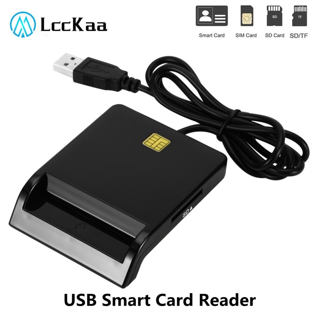 Đầu Đọc Thẻ Nhớ Thông Minh Usb 2.0 Cho Thẻ Ngân Hàng IC/ID EMV SD TF MMC Kết Nối SIM Cho Windows 7 8 10 Linux OS