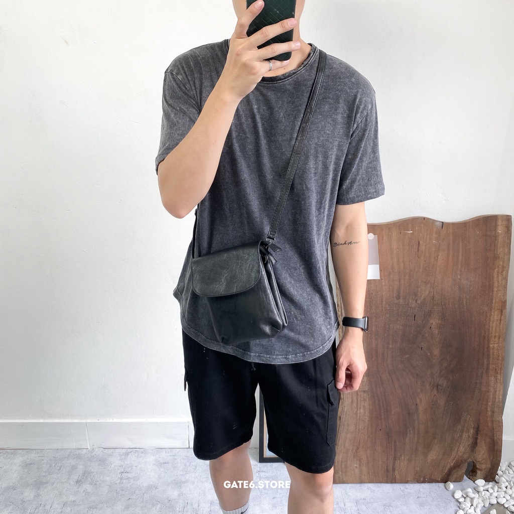 Áo Phông Nam BT trơn, thun cổ tròn vải cotton xước 100% co giãn thoáng mát GATE6 - #4744