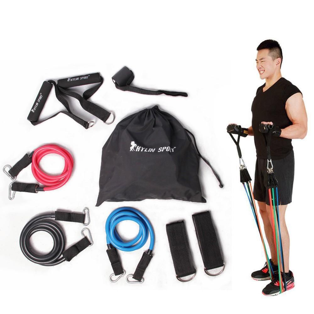 Dây đàn hồi tập gym, Bộ 5 Dây Đàn Hồi Tập Thể Hình cao cấp, hiện đại, đa năng nhất trên thế giới - HÀNG LOẠI 1 CAO CẤP