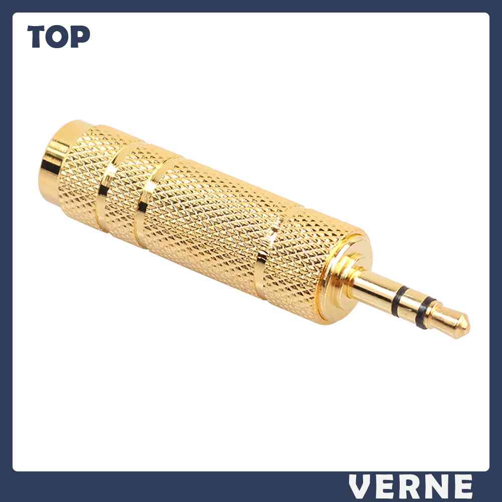 Đầu Cắm Kết Nối Micro VERNE Microphone 6.35 mm Female Sang 3.5 mm Male