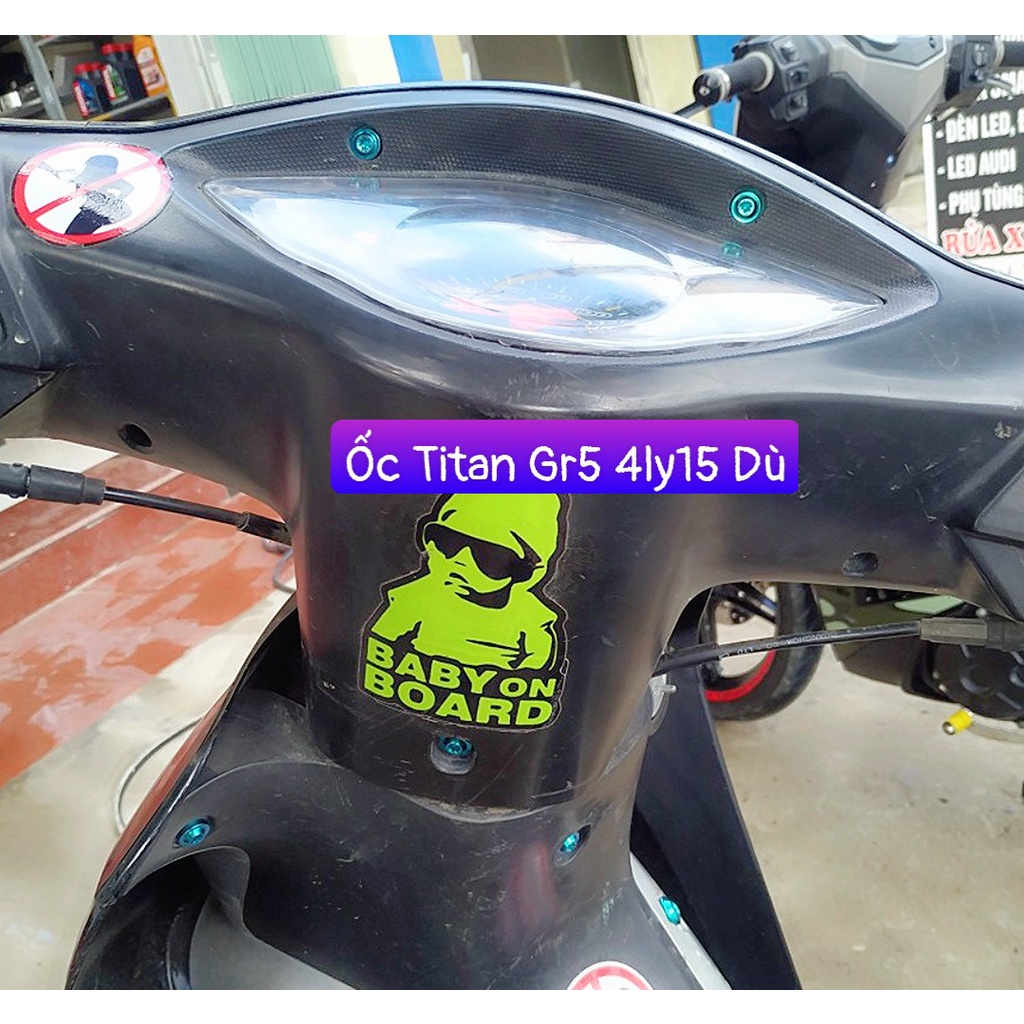 Ốc Titan Gr5 4ly Dù gắn nắp dầu ốp dầu xe máy wa rsx