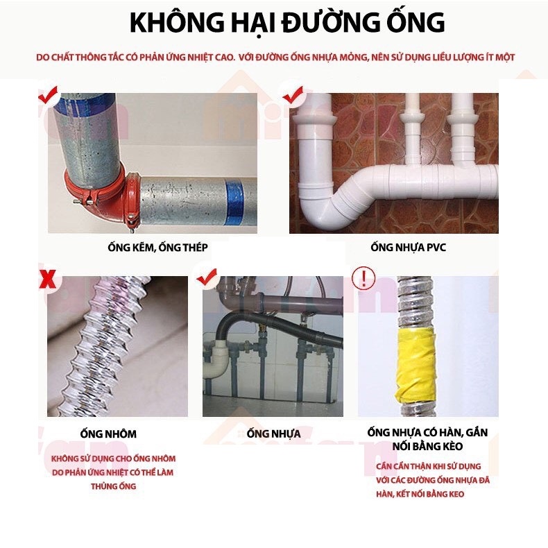 Bột Thông Cống - Thông Tắc Nghẽn Bồn Cầu Cực Mạnh YuHao Chai Thế Hệ Mới 268gr No.101213