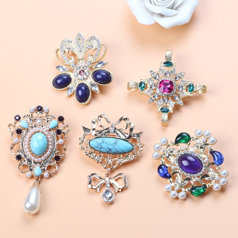 Ghim Cài Áo Đính Ngọc Trai Giả Phong Cách Vintage