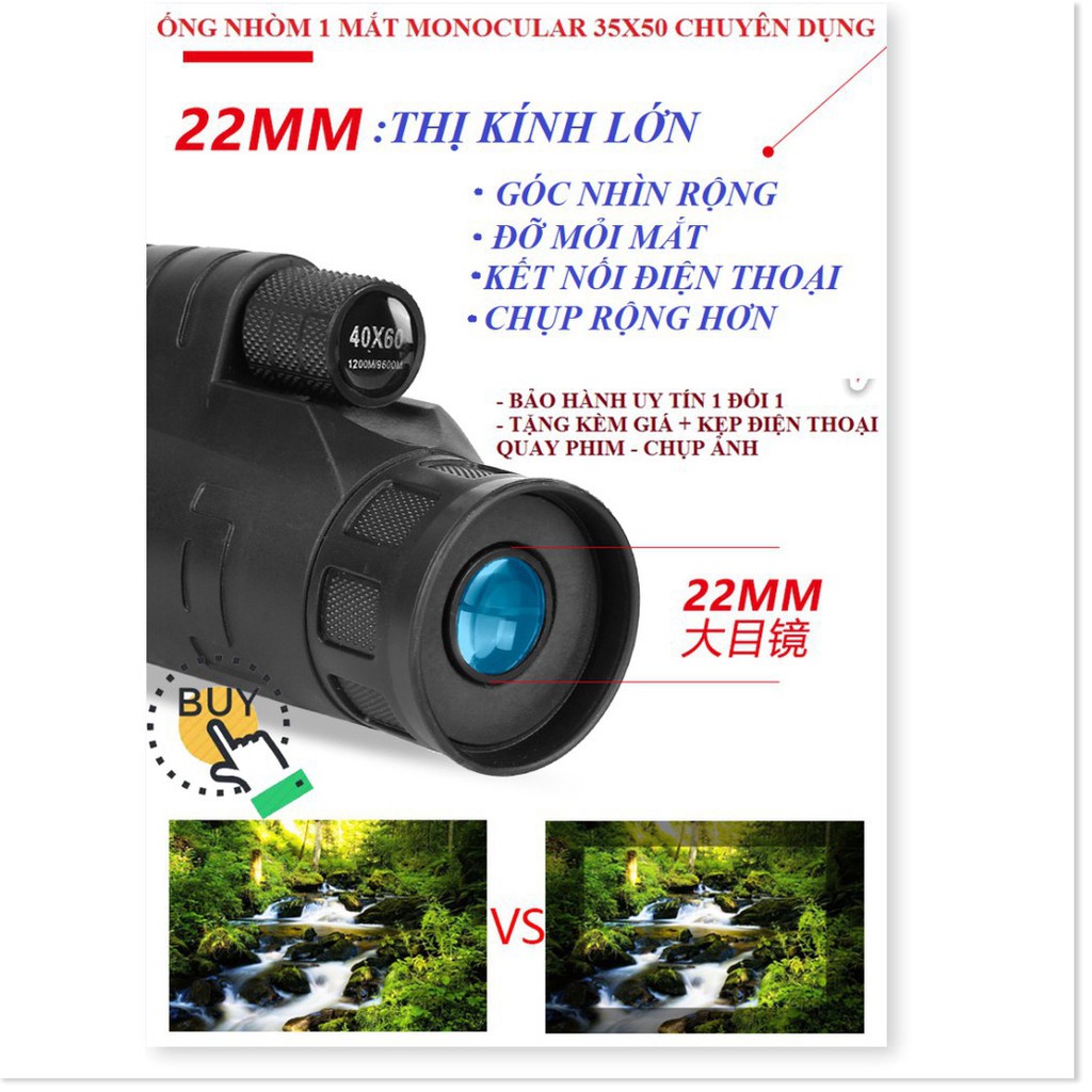 ⚡ Mua Ống Nhòm Loại Tốt gắn Cho Điện Thoại Panda/Monocular 1 mắt, nhìn xuyên khoảng cách, len điện thoại