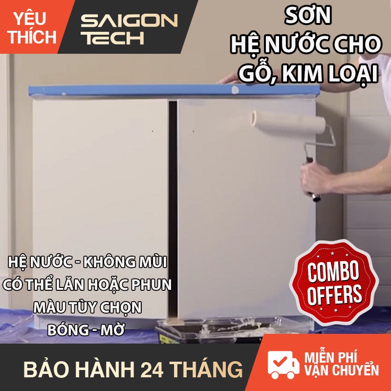 [Freeship Toàn Quốc] Sơn hệ nước trên mọi bề mặt gỗ, kim loại, nhựa, đá - Chống mối mọt, gỉ sét, trang trí nội thất...