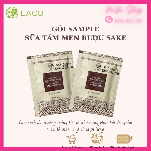 Gói test sữa tắm Sake Laco 5ml