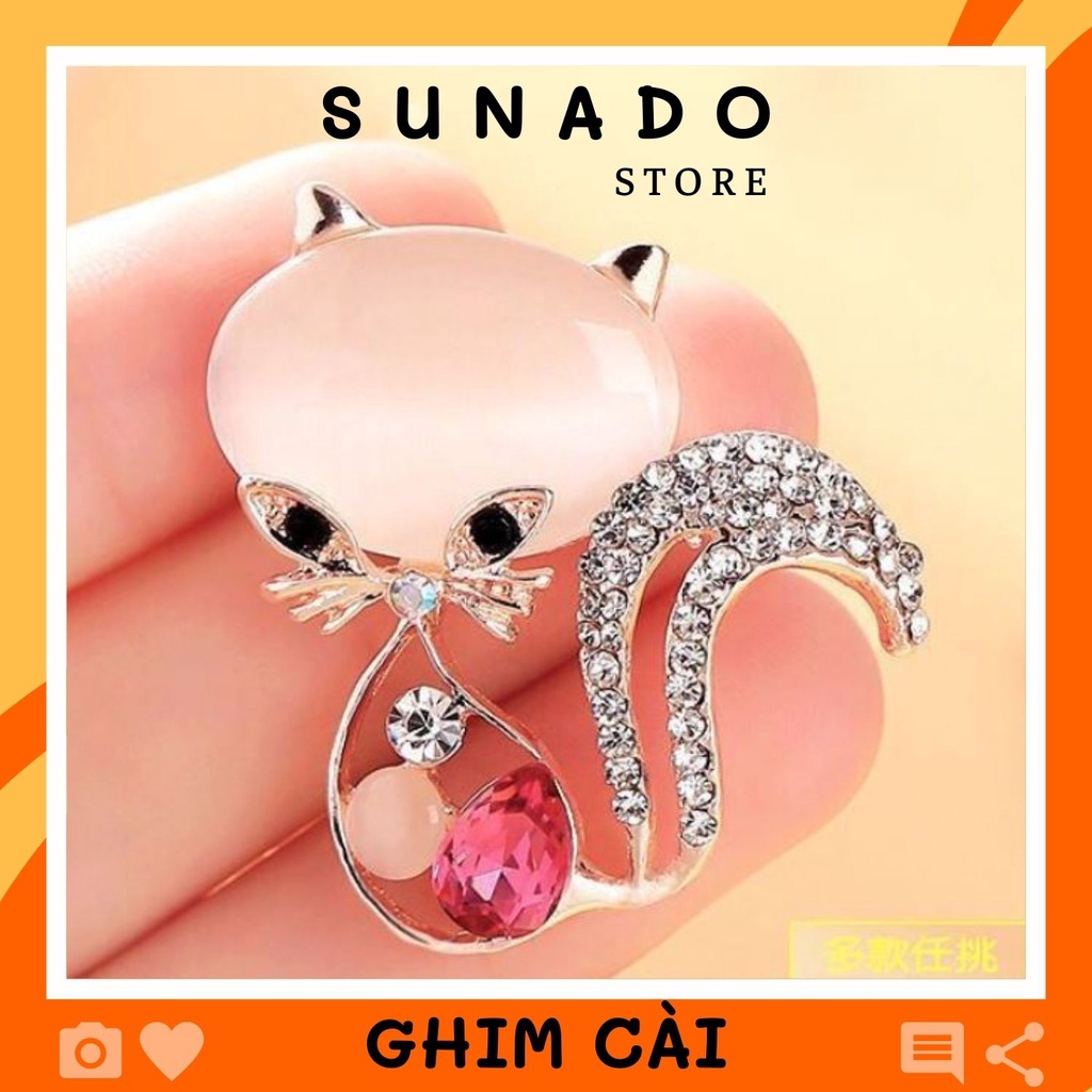 Ghim cài áo nữ đá dễ thương Hàn Quốc phụ kiện SUNADO STORE