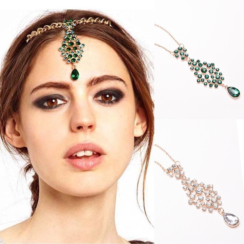 Kẹp tóc trán thiết kế phong cách Ấn Độ độc đáo