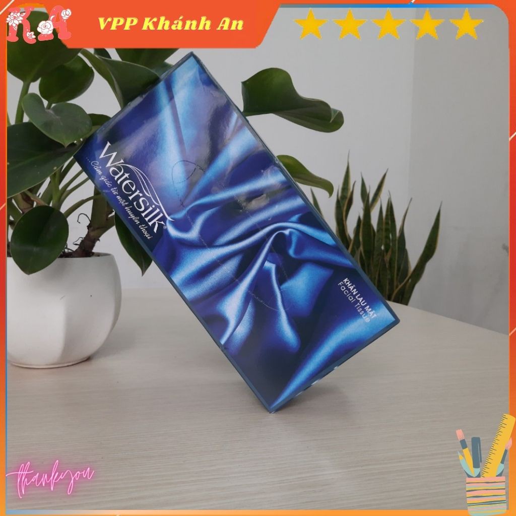 Hộp 150 tờ khăn giấy Watersilk