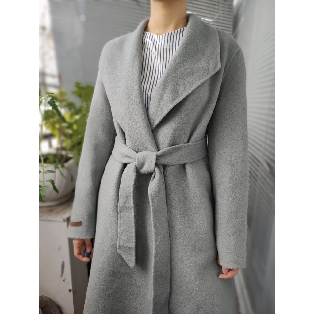 Áo khoác Măng tô Dạ Hàn second-hand, áo mangto, Trench coat Big size, free size- Đồ Si Bon MT13