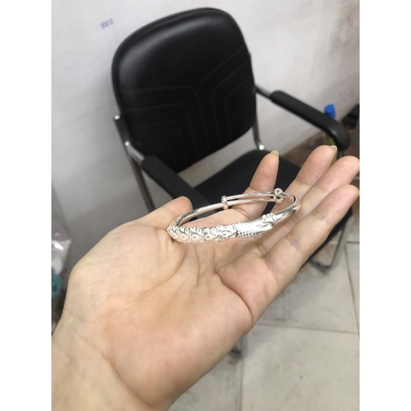 Vòng tay hoa sen công bạc ta Nmj khổng tước
