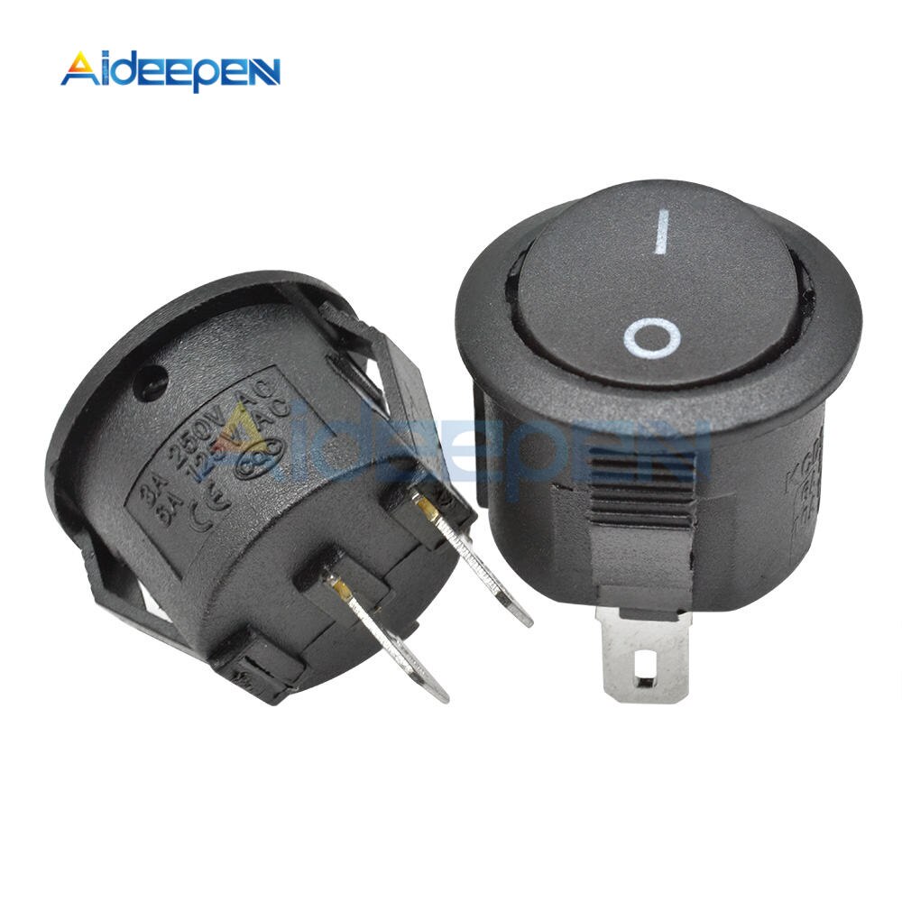 POWER Set 5 Công Tắc Tròn Kcd1 15mm 3 Pin 3a / 250v 6a / 125v Ac | BigBuy360 - bigbuy360.vn
