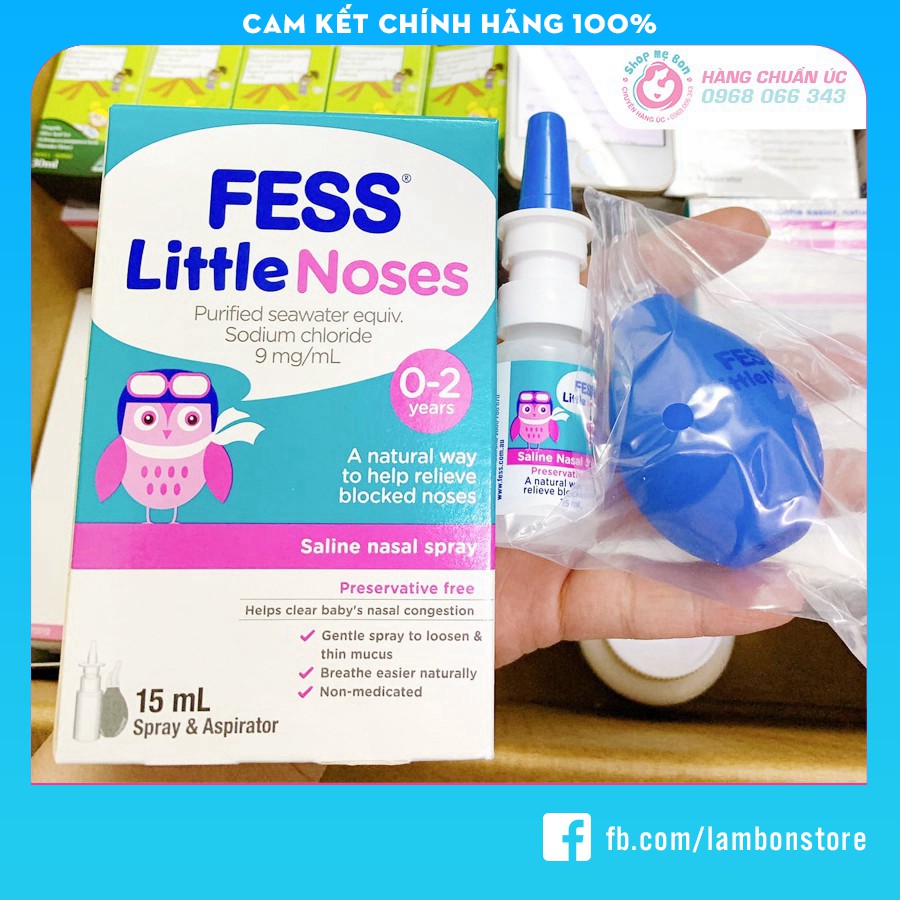 [CHUẨN AIR] XỊT NGẠT MŨI FESS LITTLE NOSES - Xuất xứ Úc Chính thumbnail