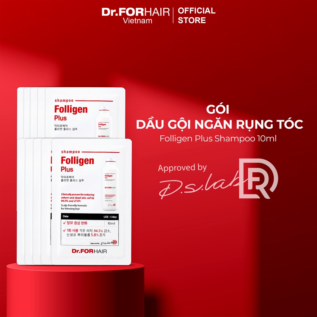 Combo gói dùng thử dầu gội,dầu xả ngăn gàu chống rụng tóc Dr.FORHAIR Hàn Quốc 10ml bất kì