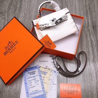 Túi hm da rắn size 19cm fullbox