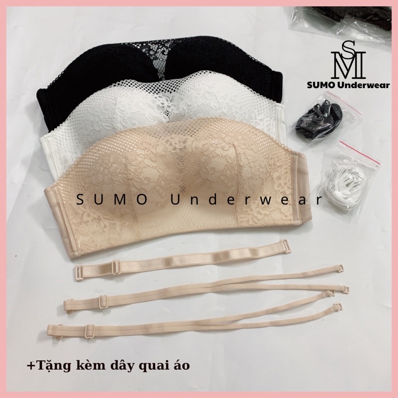 ÁO NGỰC KHÔNG DÂY, ÁO QUÂY REN CHỐNG TỤT, MÚT ĐỆM BÀN TAY ÔM NÂNG NGỰC, TẠO KHE. TẶNG KÈM DÂY VAI. HÀNG CHUẨN LOẠI 1.