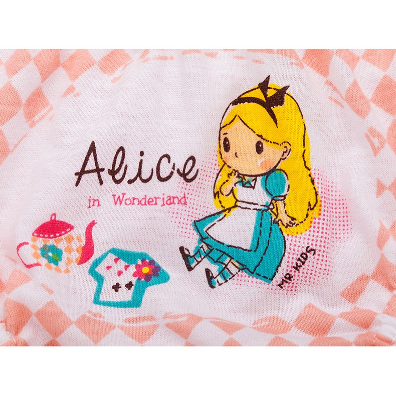 Set 5 quần lót bé gái Hàn Quốc 100% vải cotton thoáng mát, an toàn cho sức khỏe của bé mẫu Alice in WonderLand