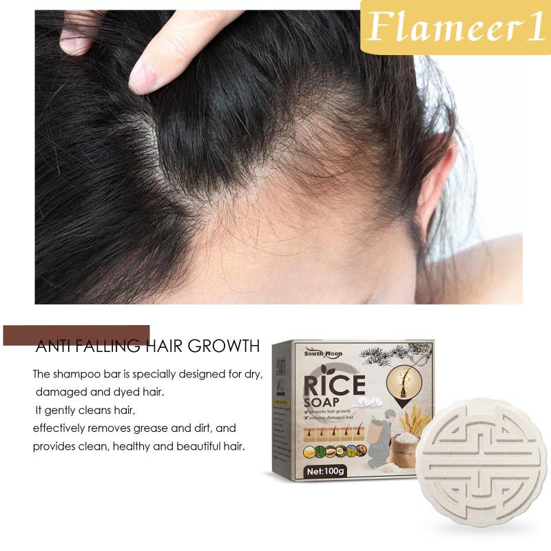 [Flameameer1] Xà Phòng Gạo Dầu Thủ Công Nuôi Dưỡng Da Đầu Dành Cho Nữ