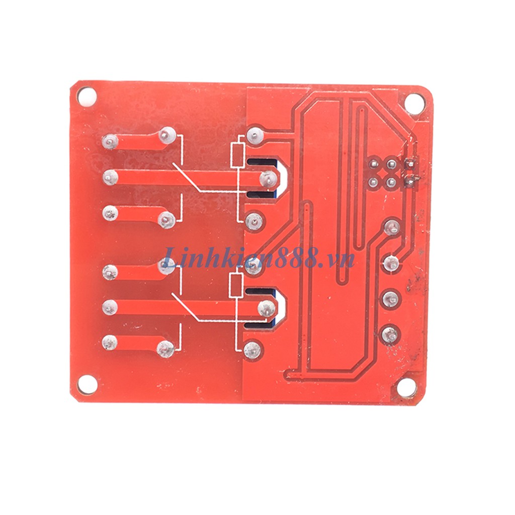 Module Relay 2 Kênh 24V-220V 10A Cách Ly Quang