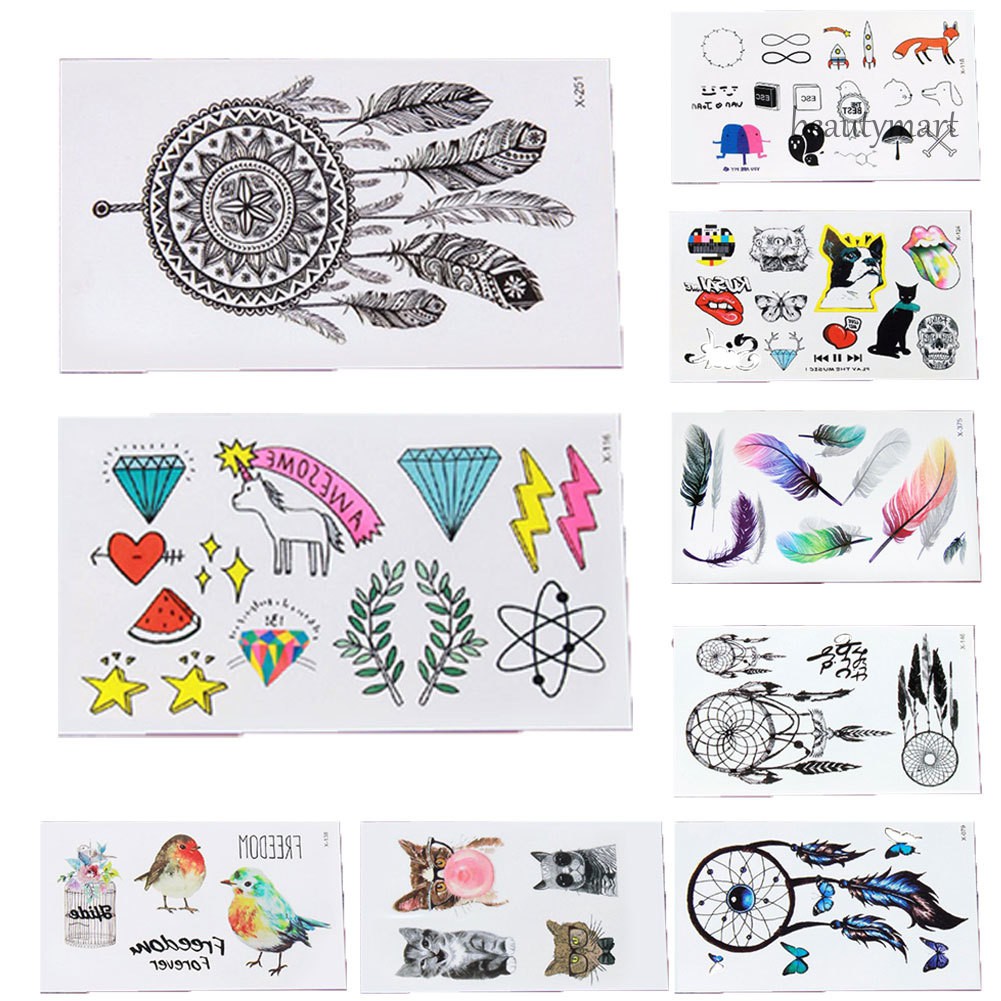 [Hàng mới về] Hình xăm dán tạm thời hình Dream Catcher 3D kháng nước unisex