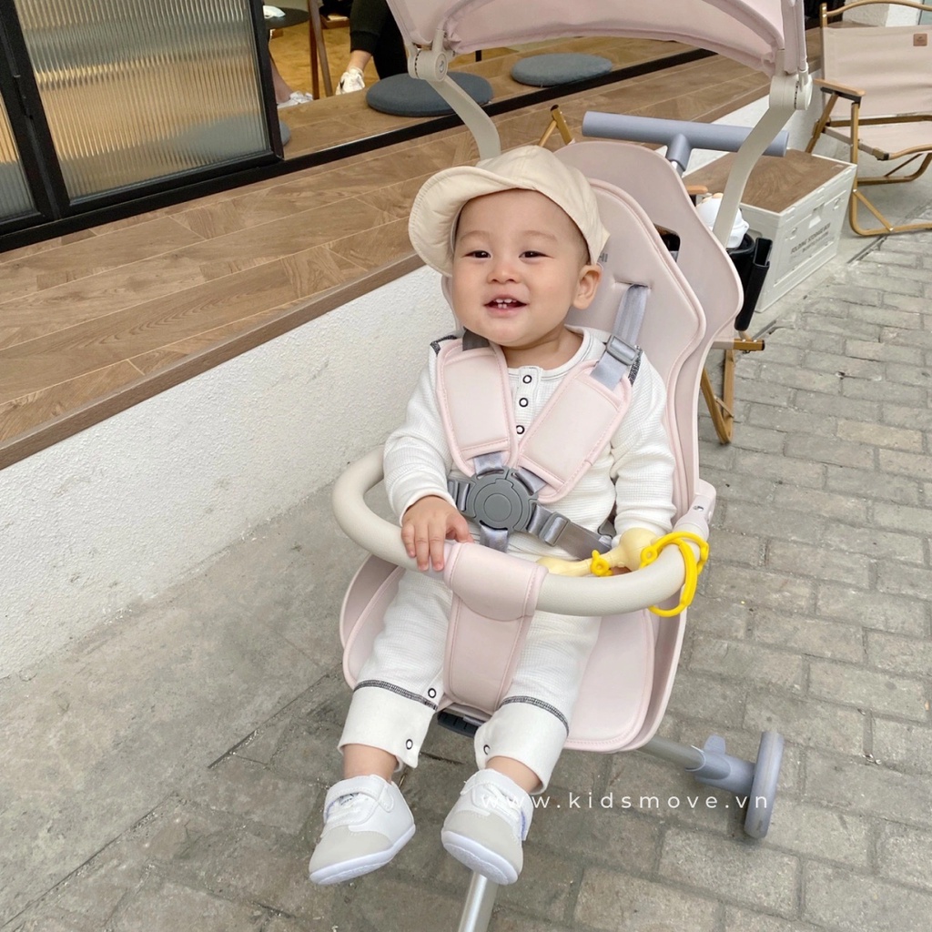 Xe đẩy gấp gọn 2 chiều du lịch Cooghi M1 cho bé 6-36 tháng siêu nhẹ có mái che cao cấp