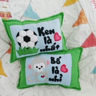 Cặp đôi gối handmade trái bóng và khỉ
