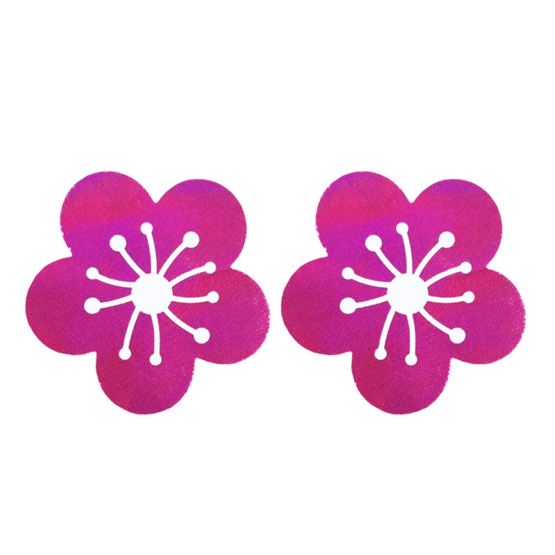 XIXI Set 10 Cặp Miếng Dán Che Nhũ Hoa Hình Trái Tim Họa Tiết Da Báo