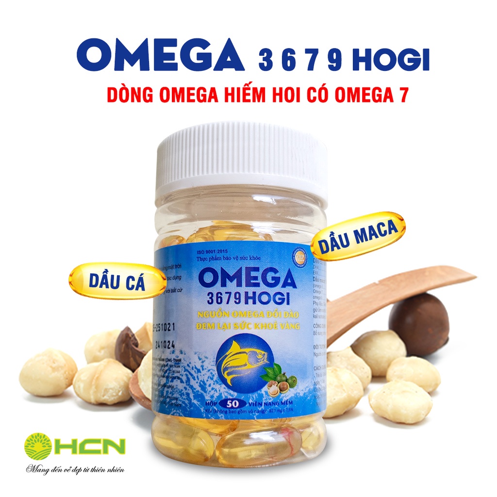 Viên uống Dầu cá Omega 3679 Hogi giảm quá trình lão hóa, tăng cường thị lực - HG079