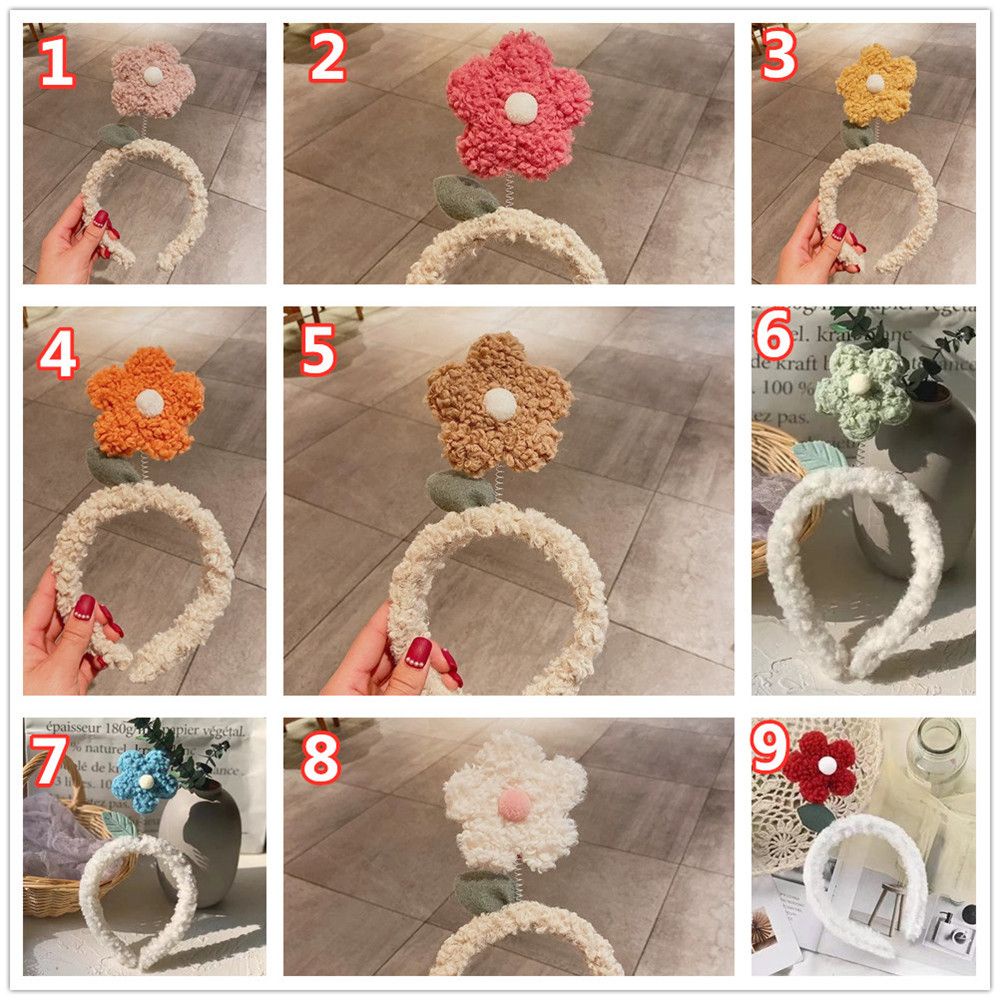 Băng đô bằng len đính hoa dẽ thương