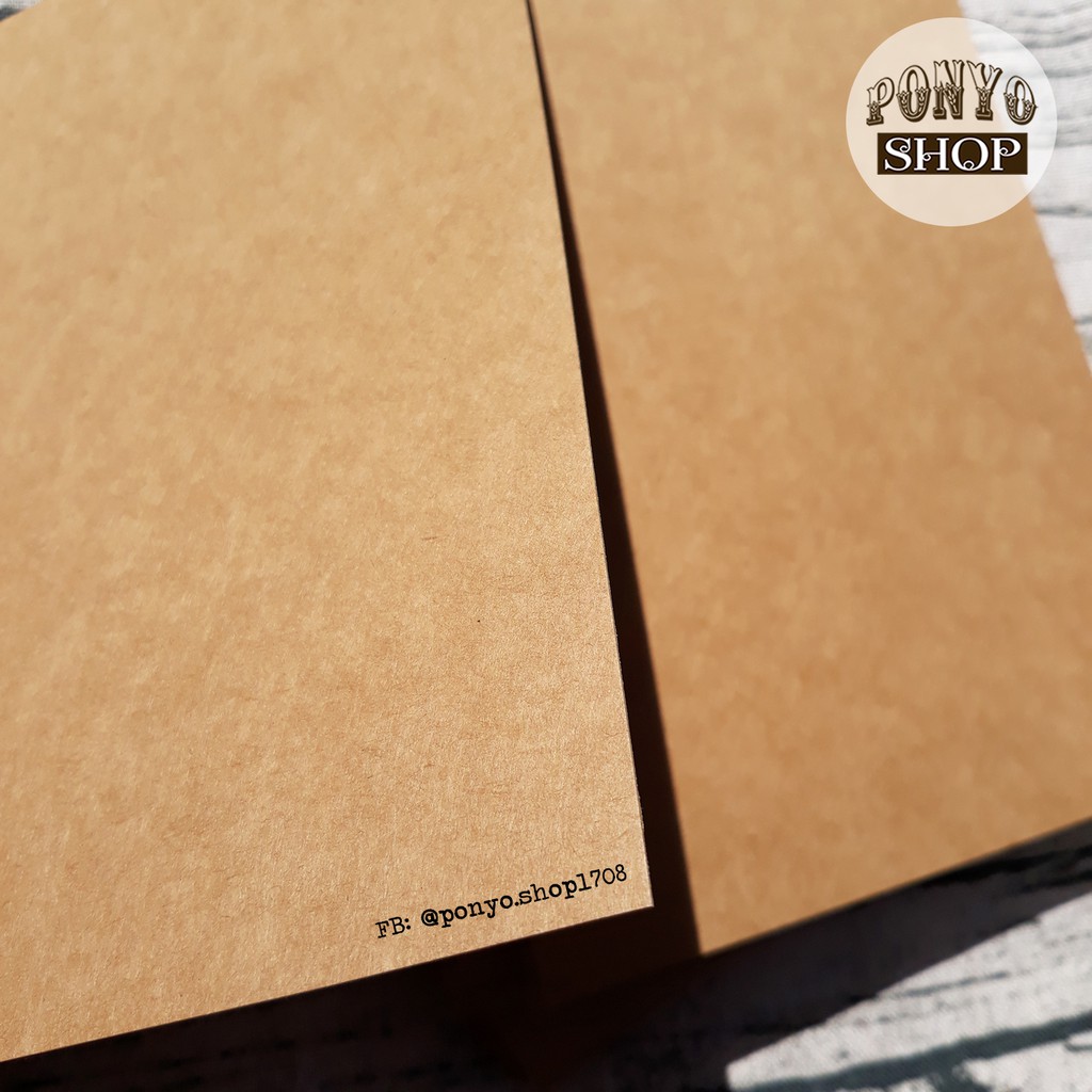 [CÓ SẴN] Khổ Vuông - 10 tờ giấy bìa kraft nâu làm Scrapbook (Handmade), khổ 21x21cm