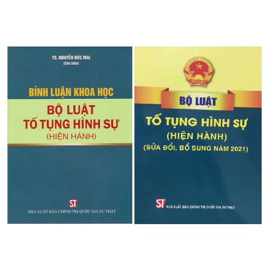 Combo Sách Bình Luận Khoa Học Bộ Luật Tố Tụng Hình Sự Hiện Hành Và Bộ luật Tố tụng Hình Sự Hiện Hành