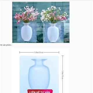 Bình hoa silicon dán tường
