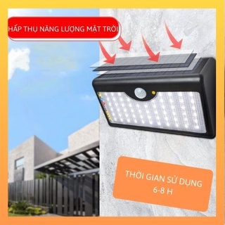 Đèn năng lượng măt trời thông minh 38 led , 3 chế độ chiếu sáng cảm ứng , đèn ốp tường