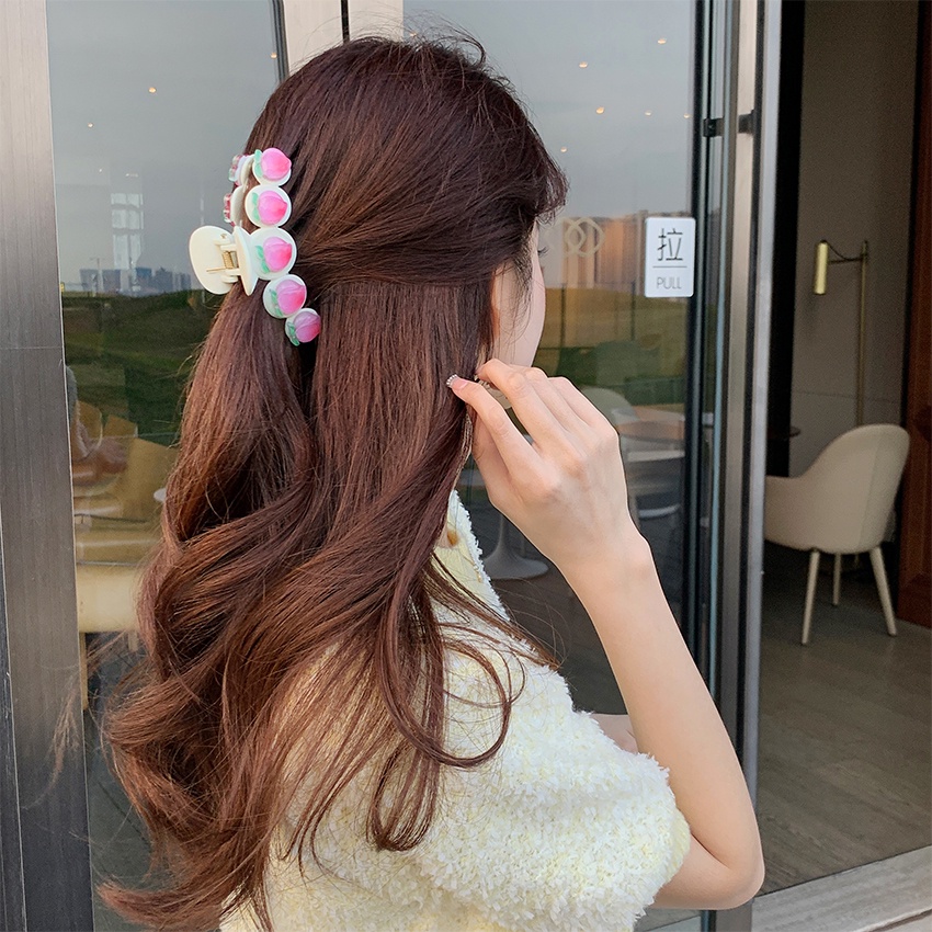 Kẹp Tóc Hình Nơ Họa Tiết Trái Tim / Gấu Dễ Thương Phong Cách Hàn Quốc Cho Nữ