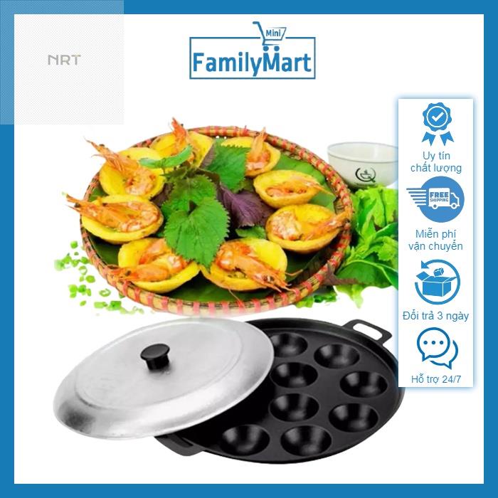 N R T Chảo bánh khọt, chảo đổ bánh khọt FAMILY MART MINI 12 lỗ chống dính