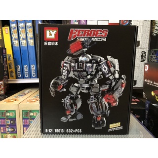 Ly 76013 ( xếp hình bộ giáp đen hulk buster của iron man 632 mảnh )