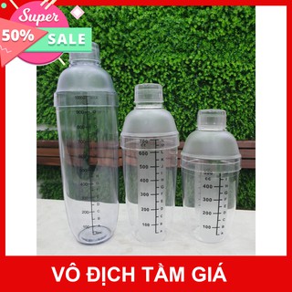 Bình lắc nhựa vạch đen 350ml 530ml 700ml 1000ml